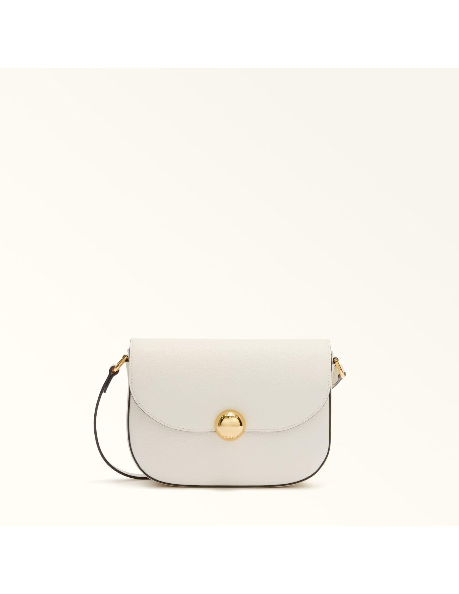 furla moonlight s crossbody bag in cream leather