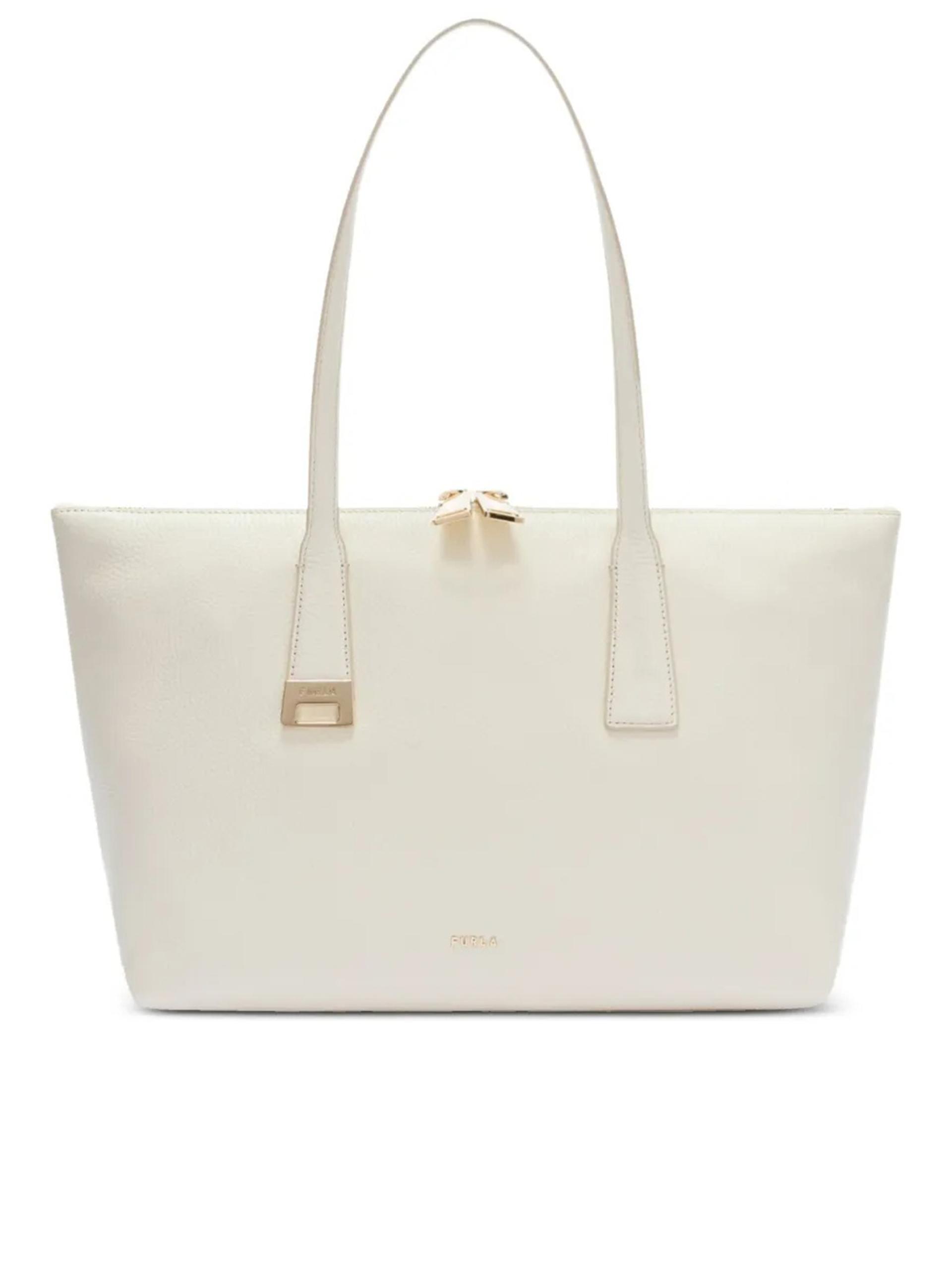 furla olivia m tote nude & neutrals leather interno:pl borsa - women