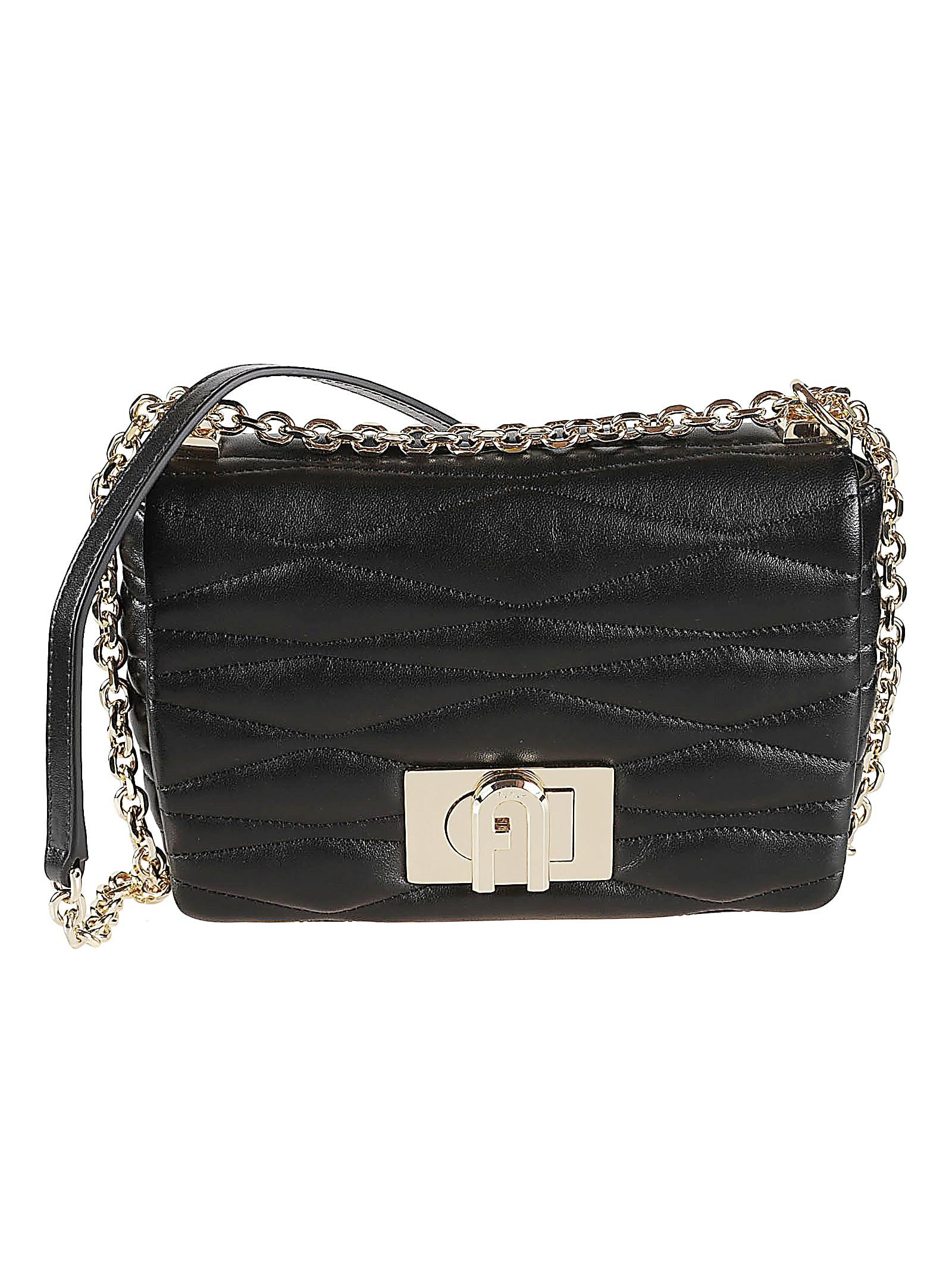 furla quilted chain strap shoulder bag