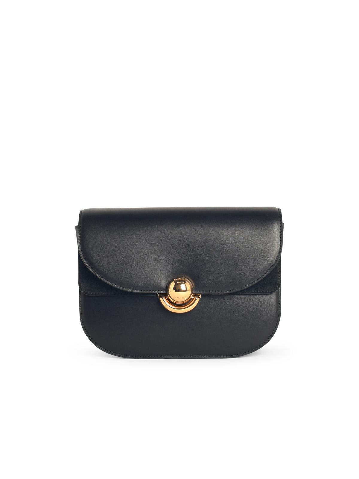furla sfera black leather crossbody bag