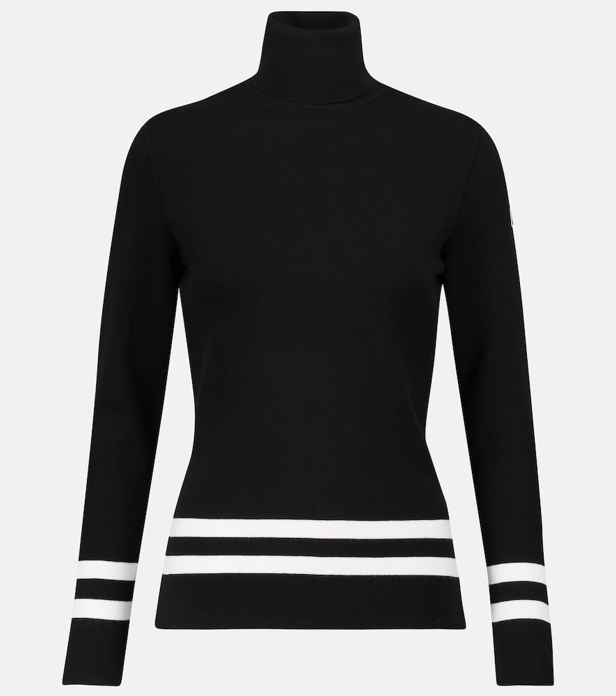 fusalp striped turtleneck knit sweater