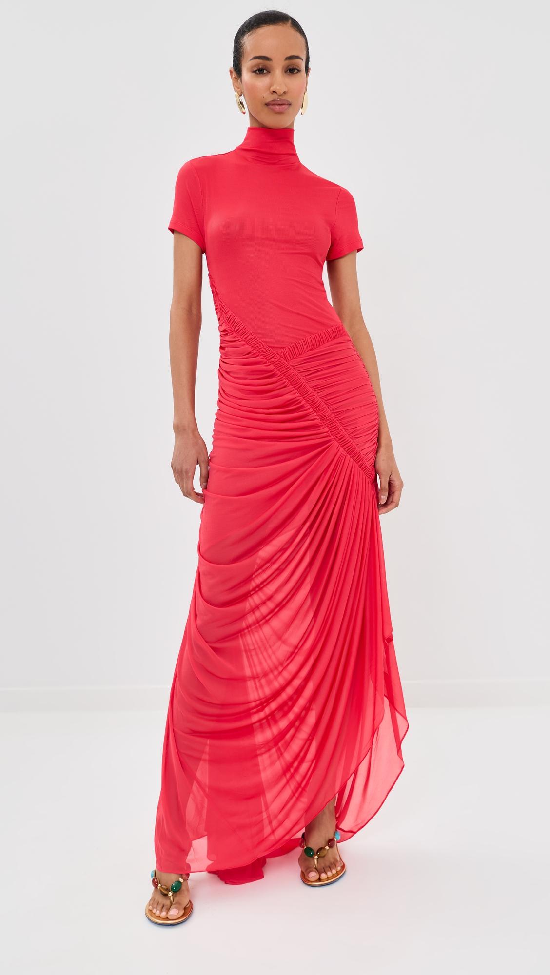 fusion ruched ripple dress