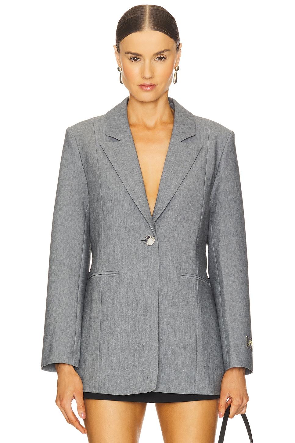 future melange twill suiting blazer