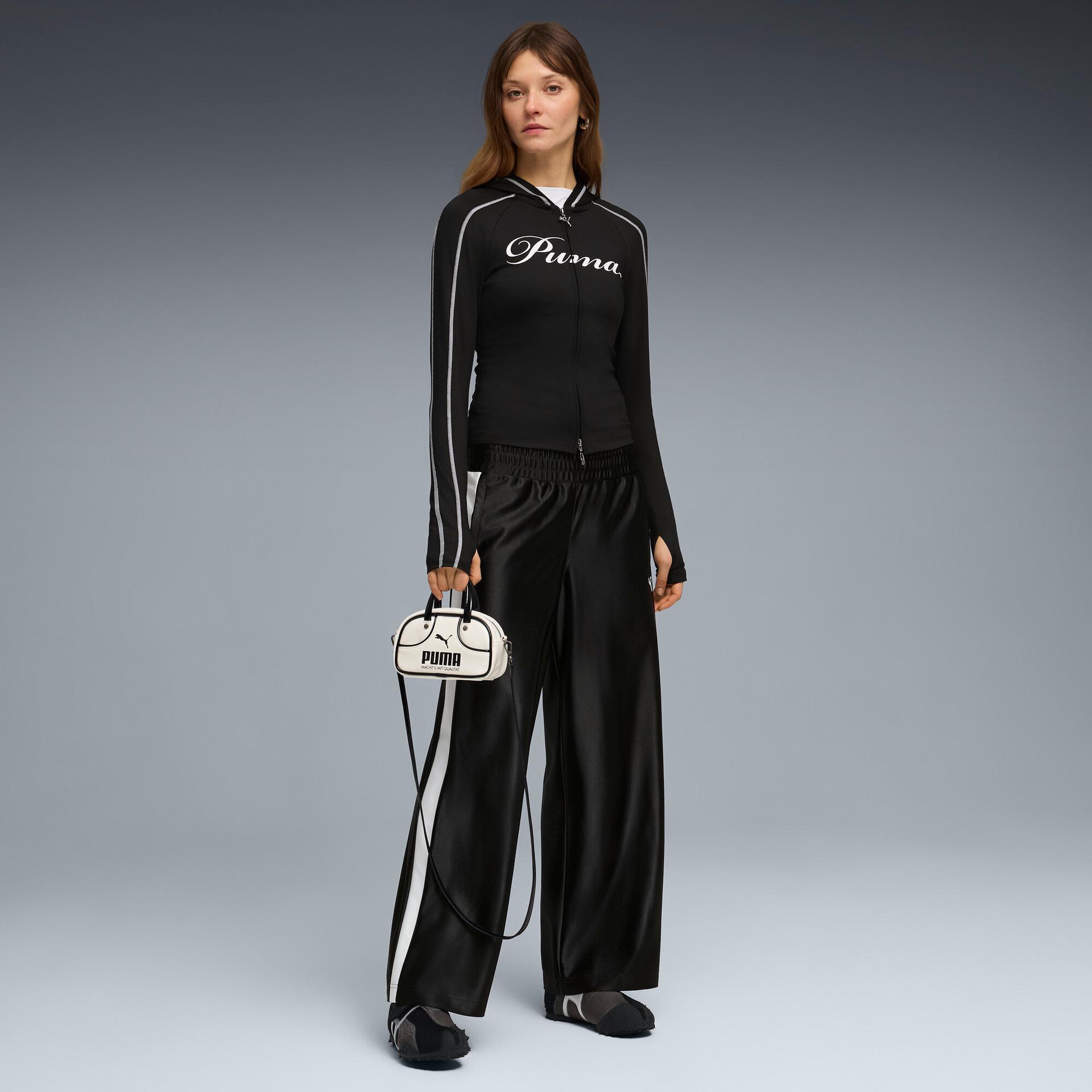 future.puma.archive t7 women's pants in black, size m