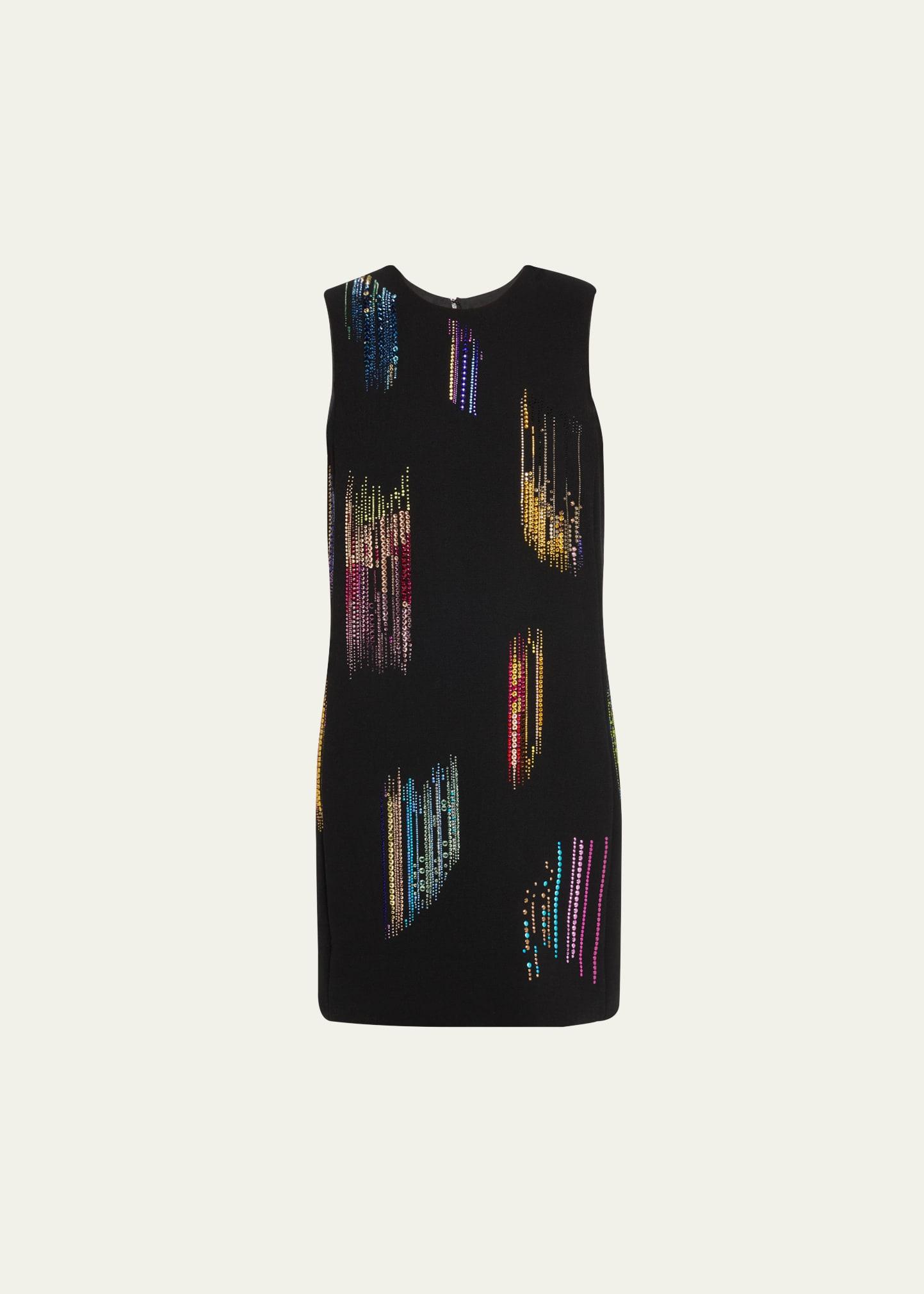 fwb shift dress with multicolor crystal detail