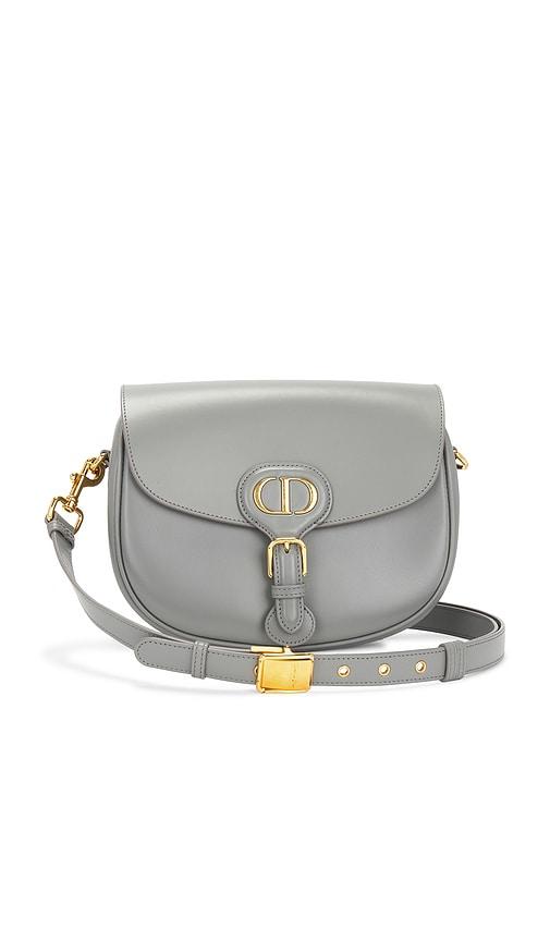 fwrd renew dior bobby shoulder bag in grey.