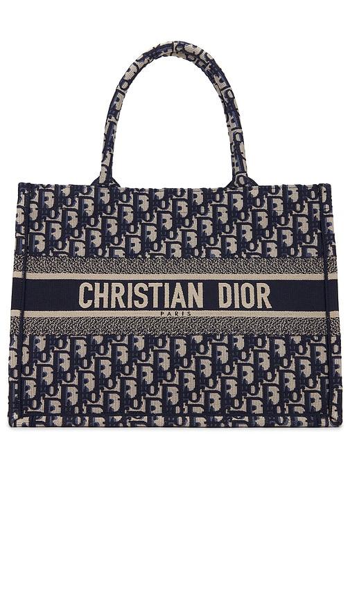 fwrd renew dior book tote bag in navy.