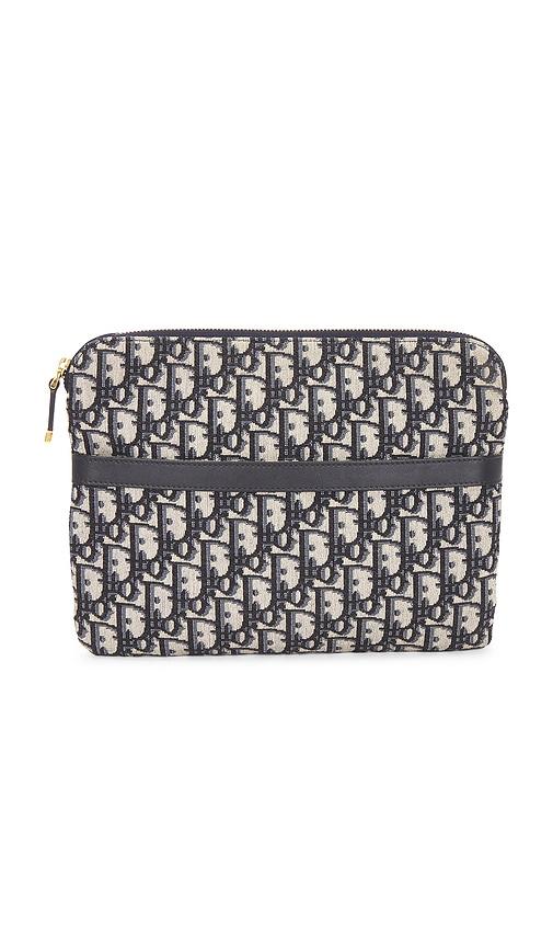 fwrd renew dior diorissimo clutch in blue.