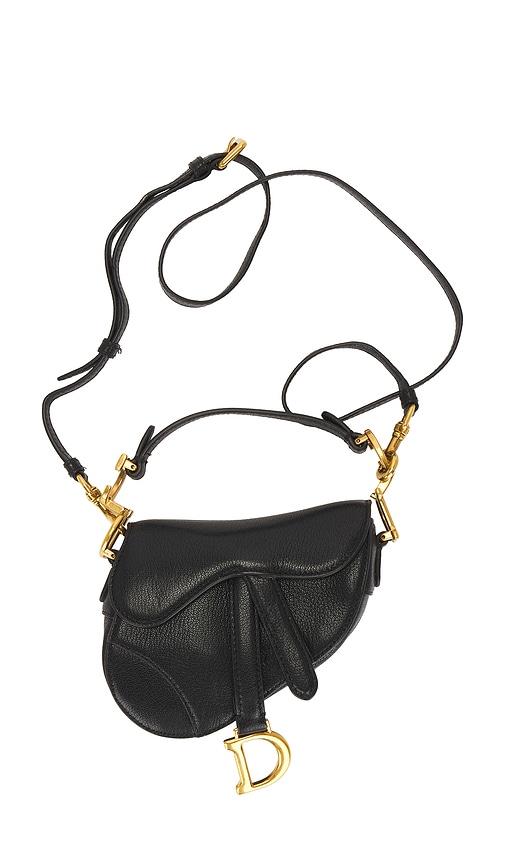 fwrd renew dior saddle bag in black.