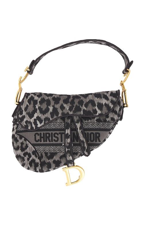 fwrd renew dior saddle bag in grey.