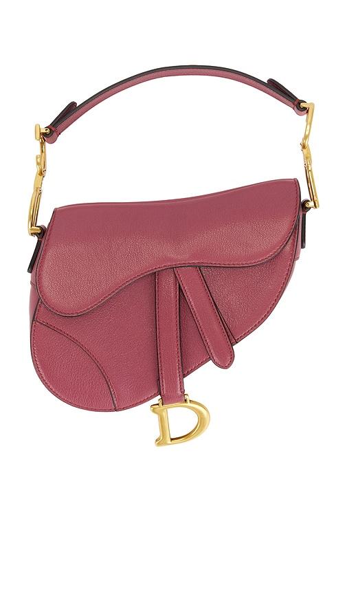 fwrd renew dior saddle bag in mauve,burgundy.