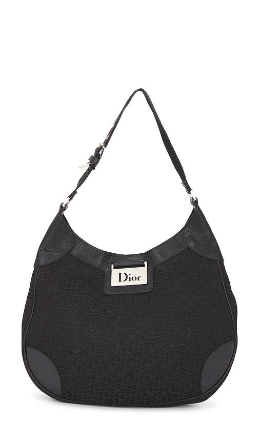 fwrd renew dior street chic hobo bag in black.