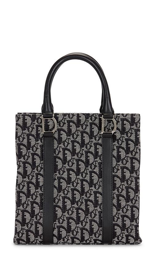 fwrd renew dior trotter tote bag in grey.