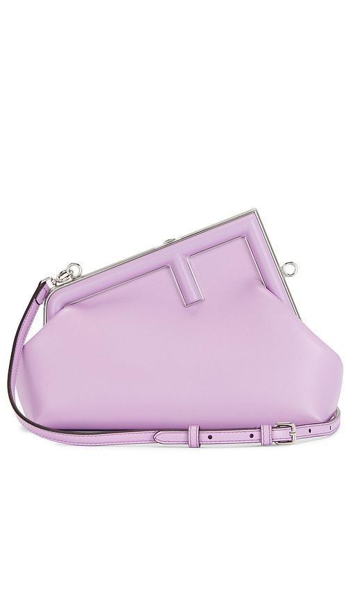 fwrd renew fendi first shoulder bag in lavender.