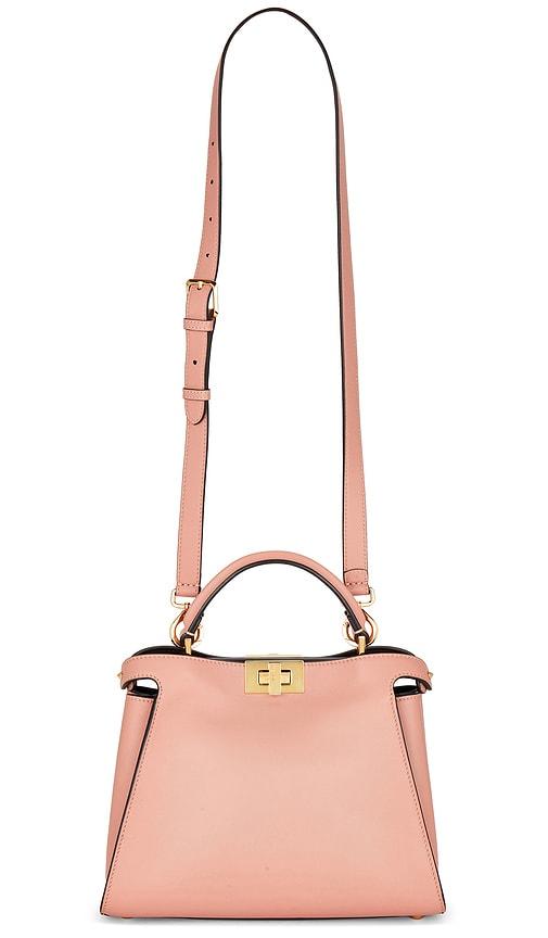 fwrd renew fendi peekaboo handbag in pink.