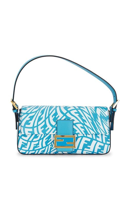 fwrd renew fendi x sarah coleman ff vertigo baguette in blue,white.