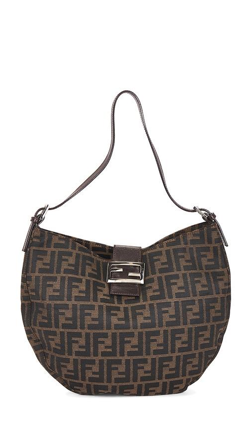 fwrd renew fendi zucca hobo bag in brown.