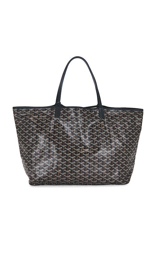 fwrd renew goyard saint louis gm tote bag in black.
