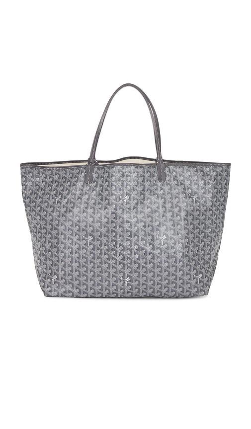 fwrd renew goyard saint louis gm tote bag in grey.