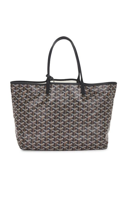 fwrd renew goyard saint louis pm tote bag in black.