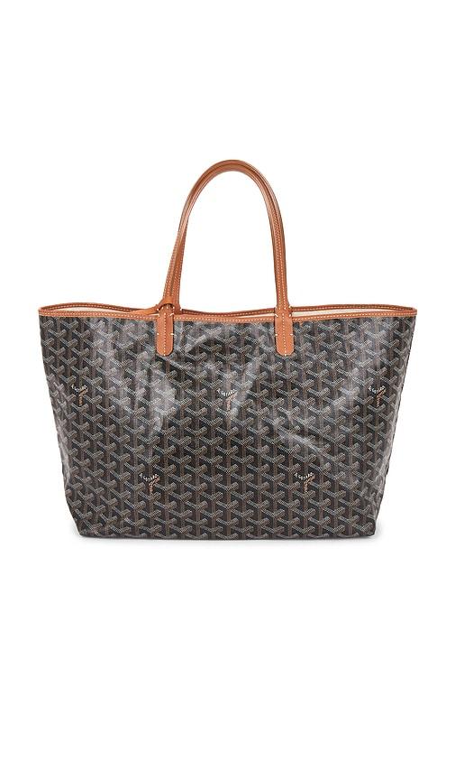 fwrd renew goyard saint louis pm tote bag in black.