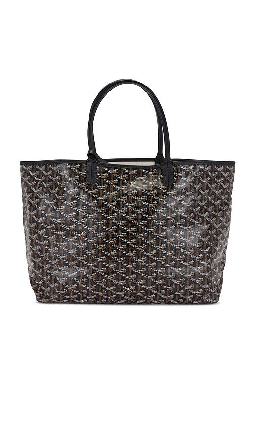 fwrd renew goyard saint louis pm tote bag in black.