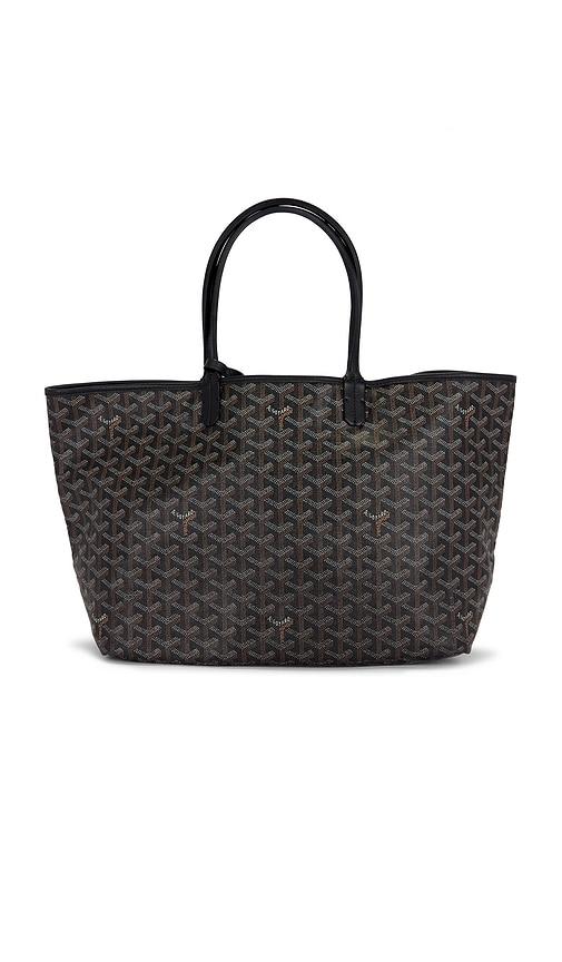 fwrd renew goyard saint louis pm tote bag in black.
