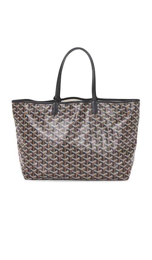 fwrd renew goyard saint louis pm tote bag in black.