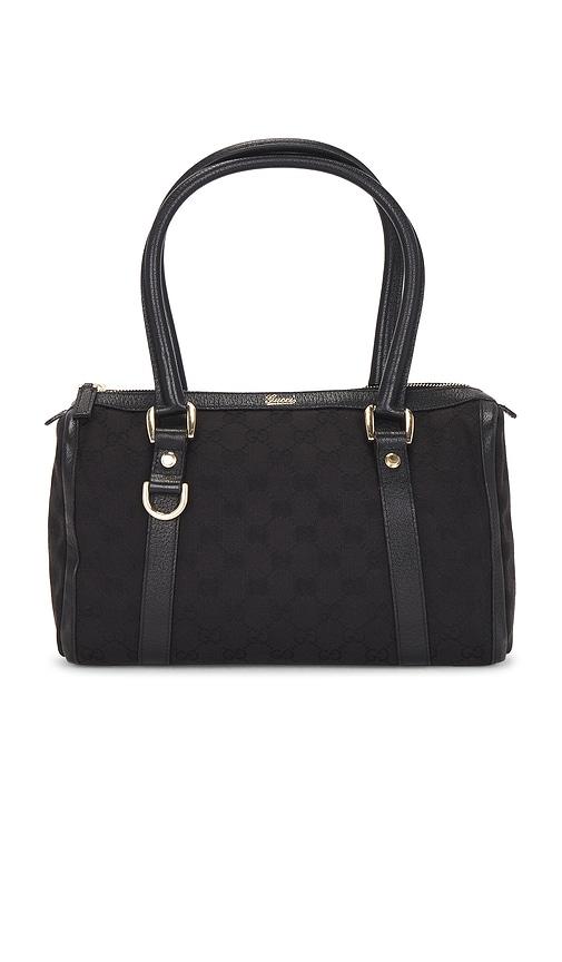 fwrd renew gucci abbey tote bag in black.