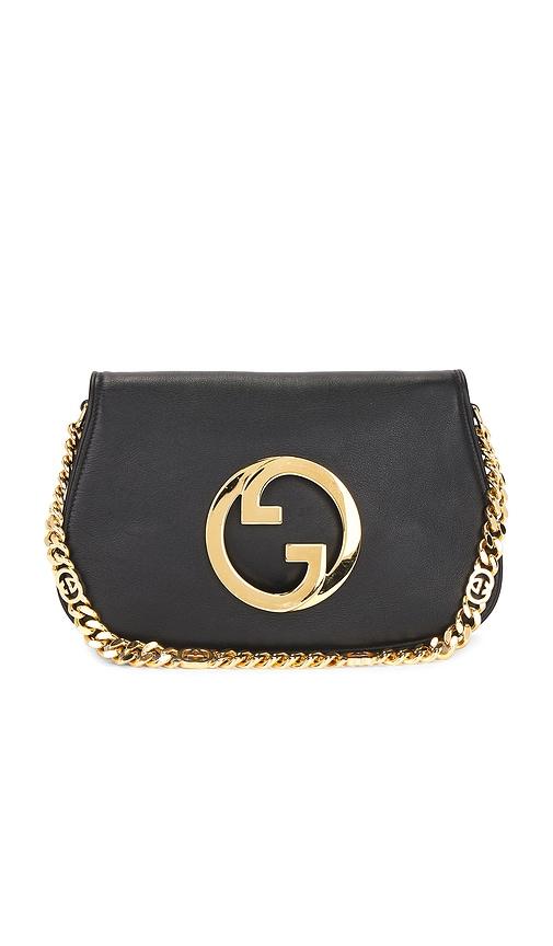 fwrd renew gucci blondie shoulder bag in black.