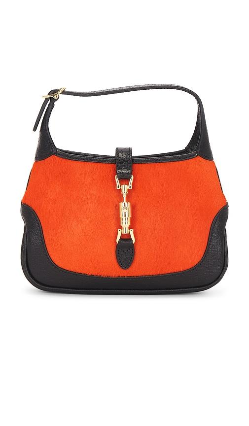 fwrd renew gucci calf hair mini jackie 1961 hobo bag in red.
