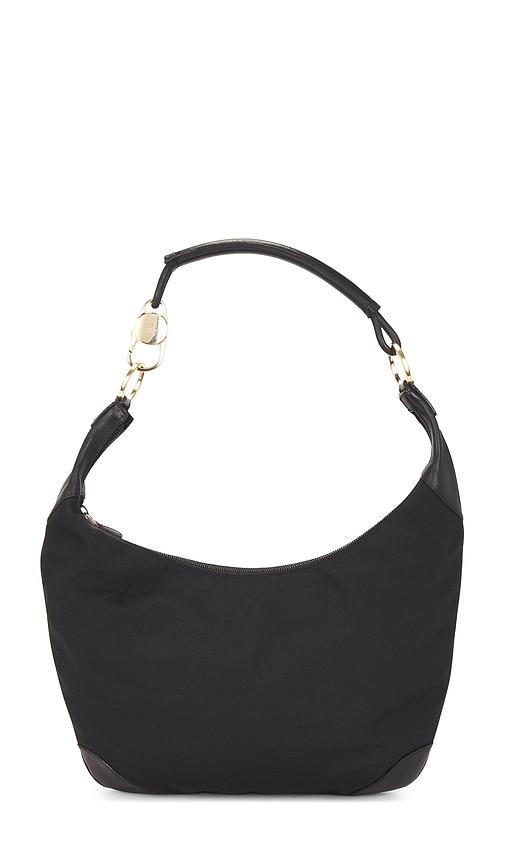 fwrd renew gucci clasp hobo bag in black.