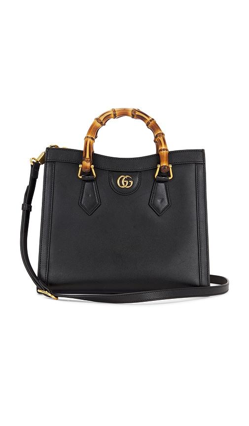 fwrd renew gucci diana handbag in black.