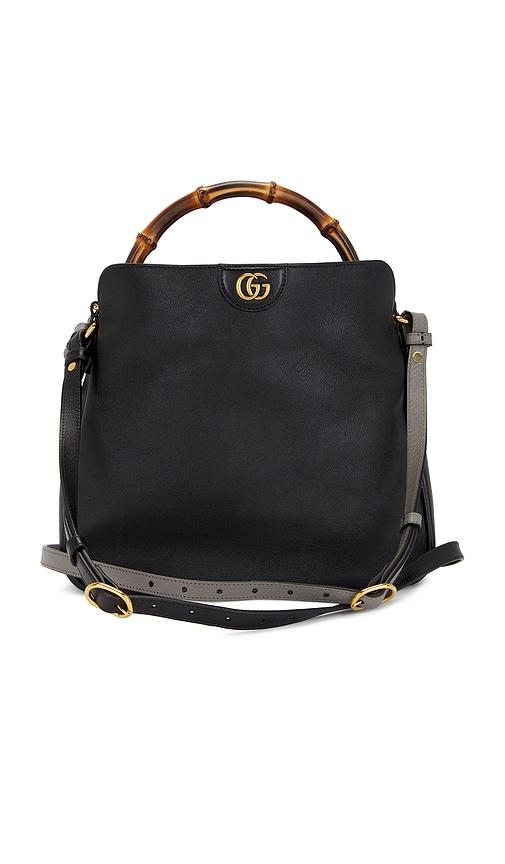 fwrd renew gucci diana handbag in black.