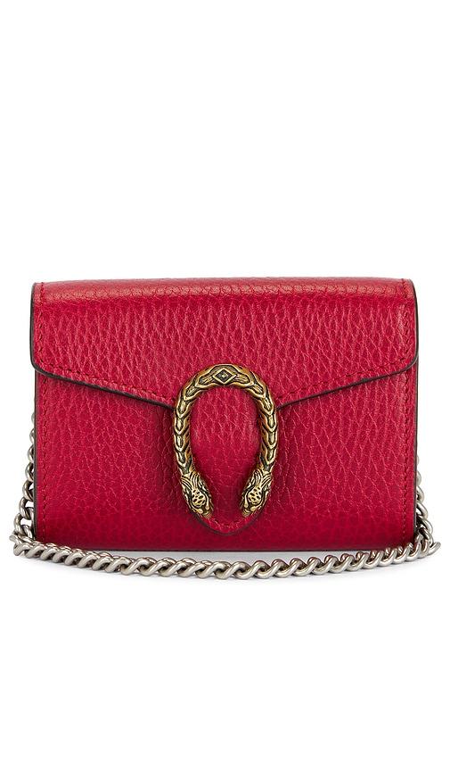 fwrd renew gucci dionysus wallet on chain in red.