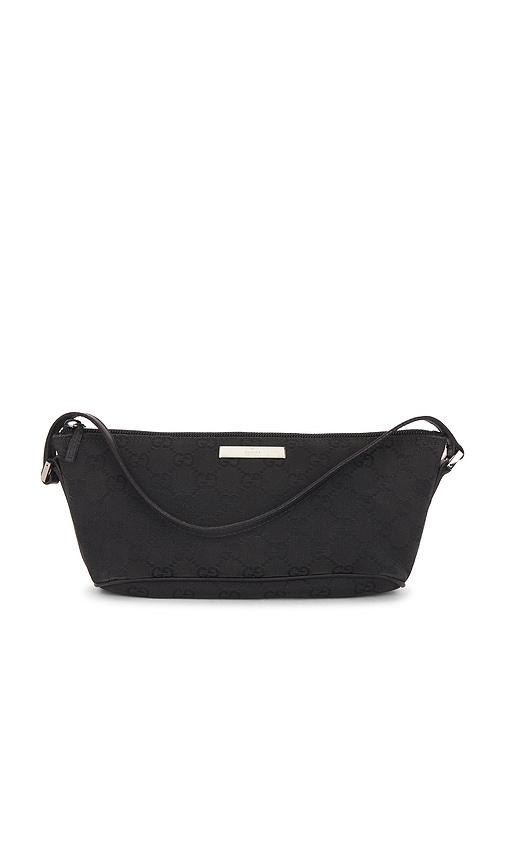 fwrd renew gucci gg boat pochette shoulder bag in black.