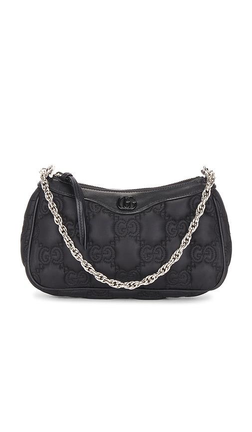 fwrd renew gucci gg marmont mini shoulder bag in black.
