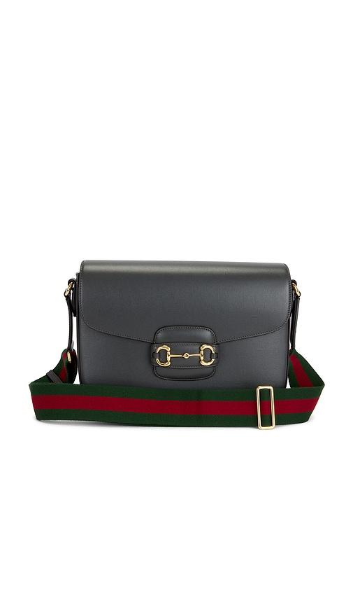 fwrd renew gucci horsebit 1955 shoulder bag in grey.