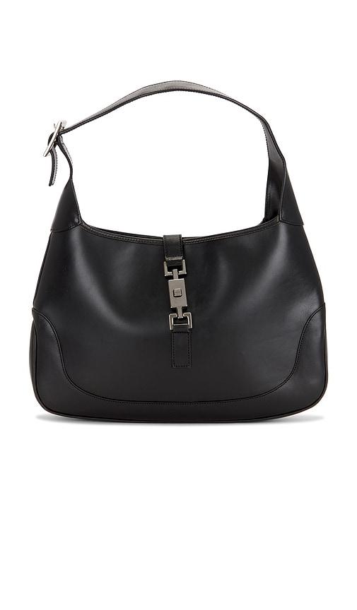 fwrd renew gucci jackie hobo bag in black.
