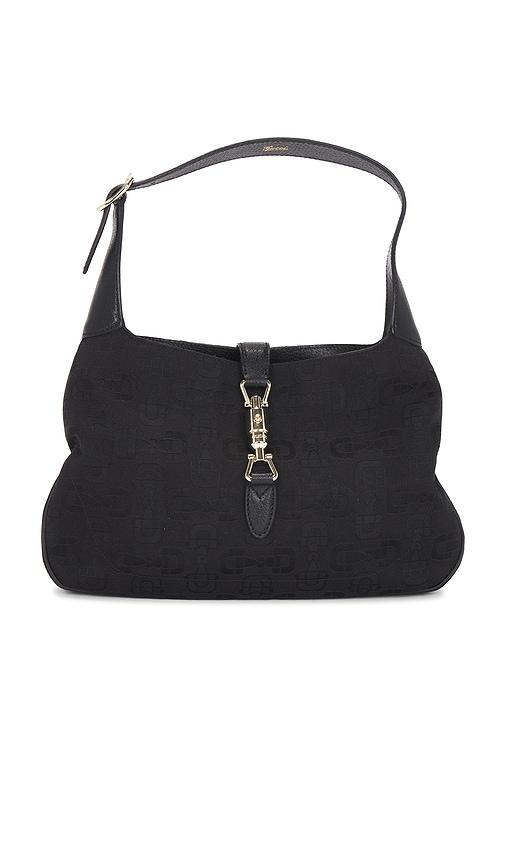 fwrd renew gucci jackie hobo bag in black.