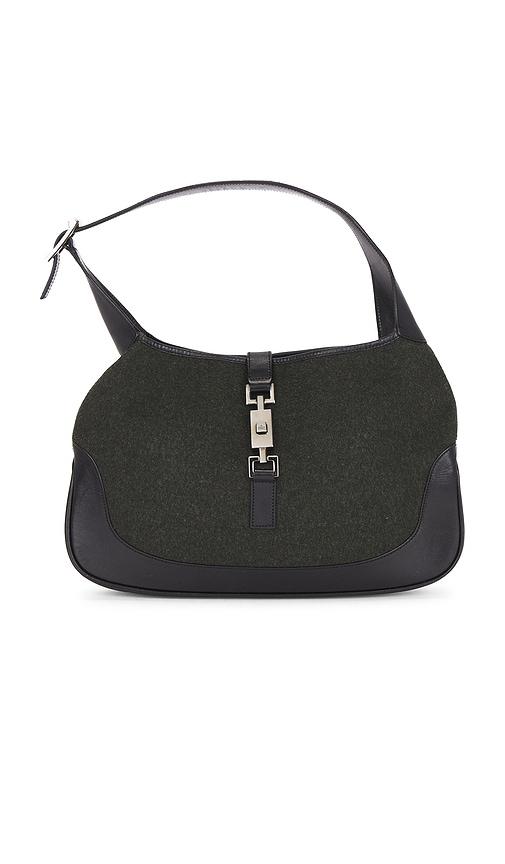 fwrd renew gucci jackie hobo bag in black.