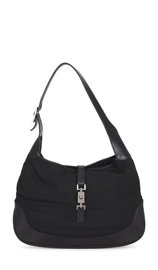 fwrd renew gucci jackie hobo bag in black.