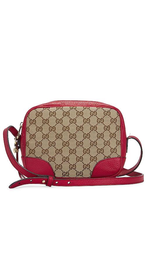 fwrd renew gucci mini bree messenger bag in beige.