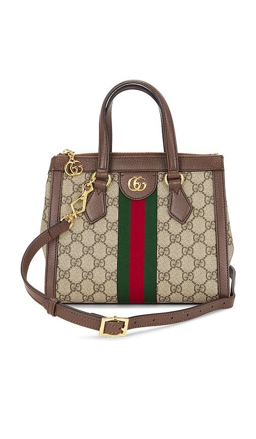 fwrd renew gucci ophidia tote bag in beige.