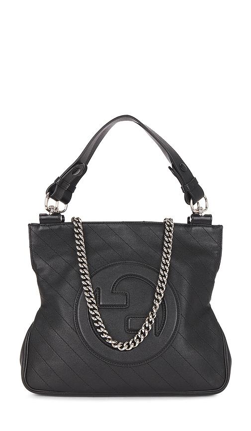 fwrd renew gucci sakai be green blondie tote bag in black.