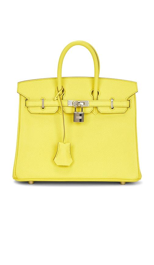 fwrd renew hermes epsom birkin 25 handbag in yellow.