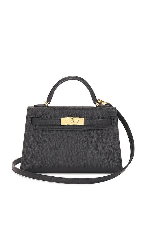 fwrd renew hermes epsom kelly 20 handbag in black.
