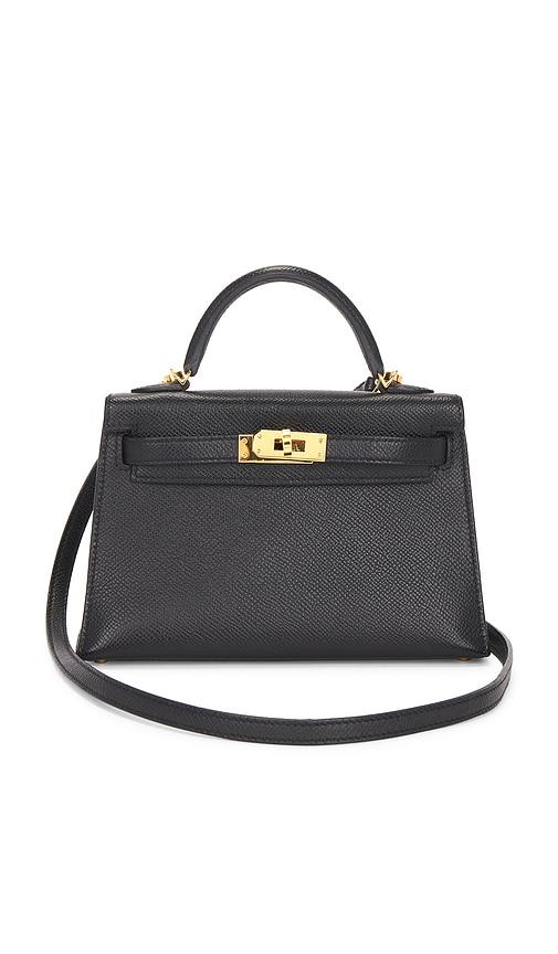 fwrd renew hermes epsom kelly 20 handbag in black.
