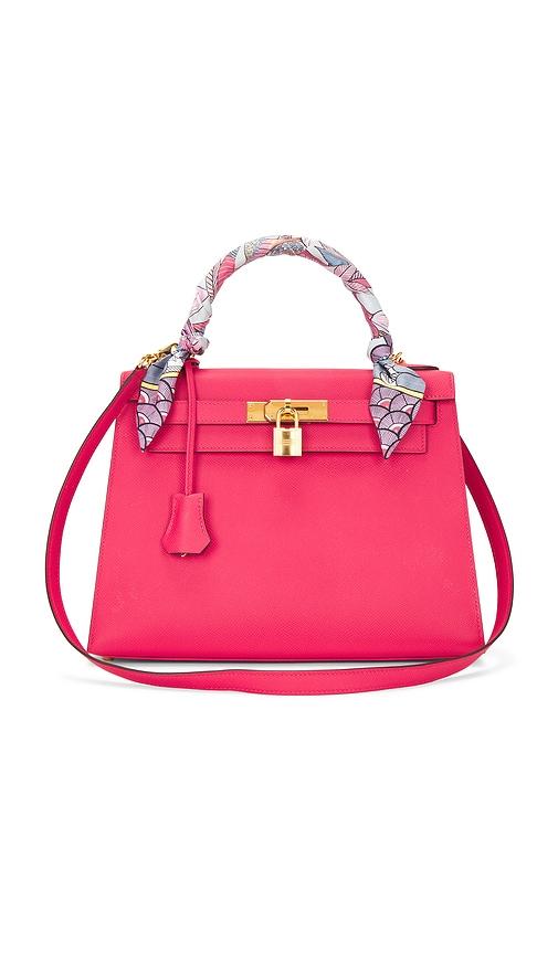 fwrd renew hermes epsom kelly 28 handbag in fuchsia.