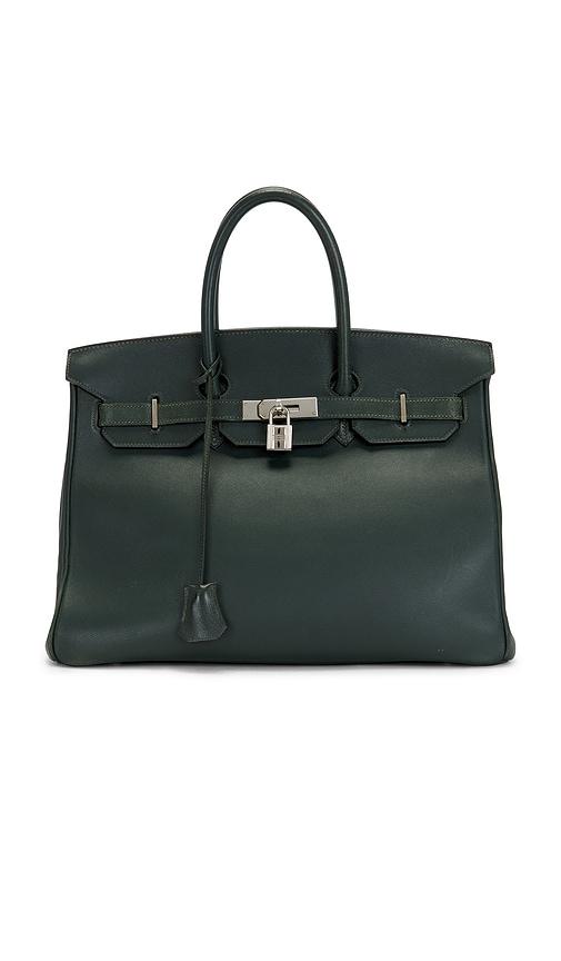 fwrd renew hermes swift birkin 35 handbag in blue.